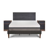 Cama Europea CIC Curve King Balance + Respaldo + 2 Veladores Espresso