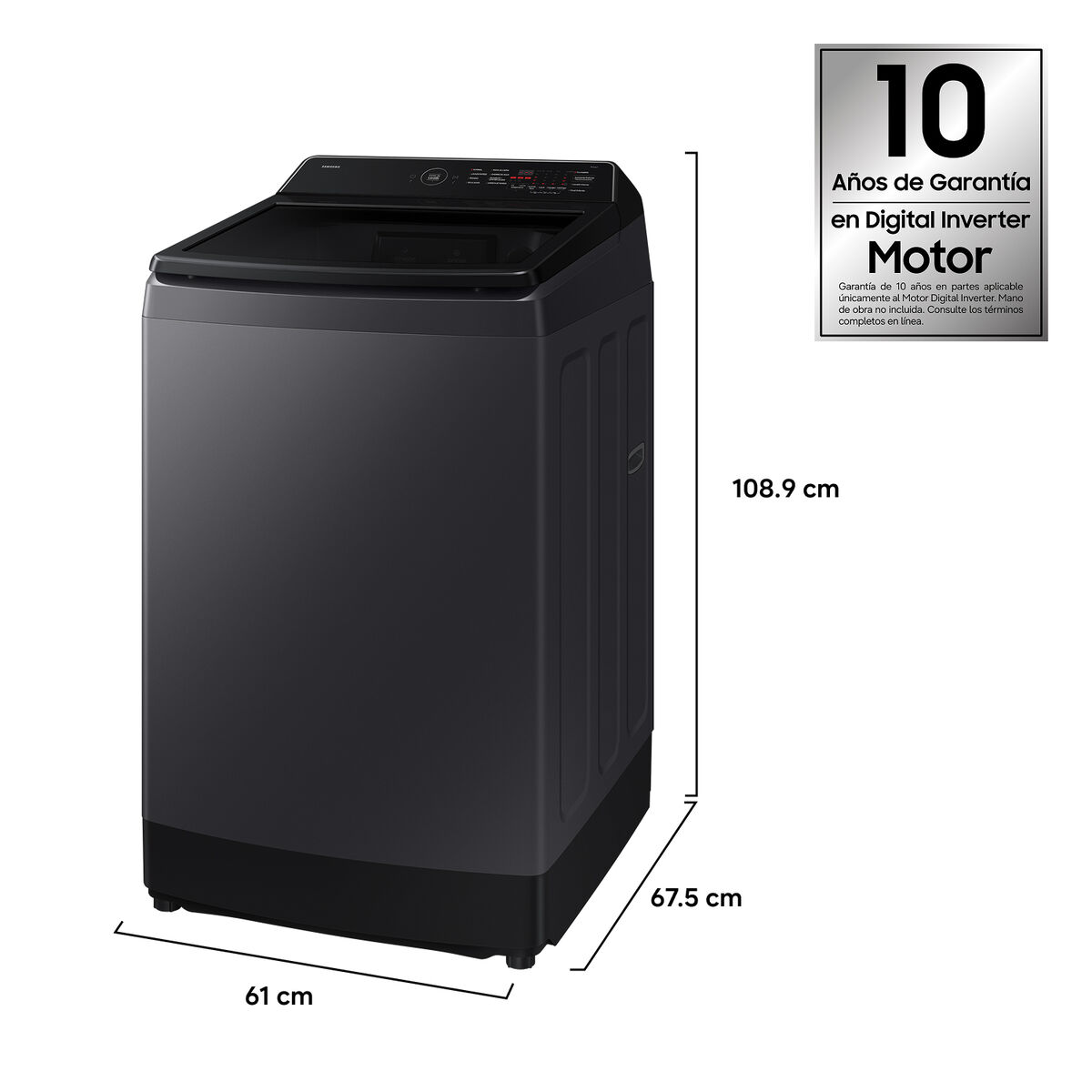 Lavadora Samsung WA40F15E4CZS 15 kg