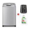 Combo Lavadora Automáica Mademsa Efficace 15.5SZG 15,5 kg. + Freidora Eléctrica Ursus Trotter UT-KERAMIKAIR 3,5 lts + Detergente Albalux Eco Matic 3 lts.