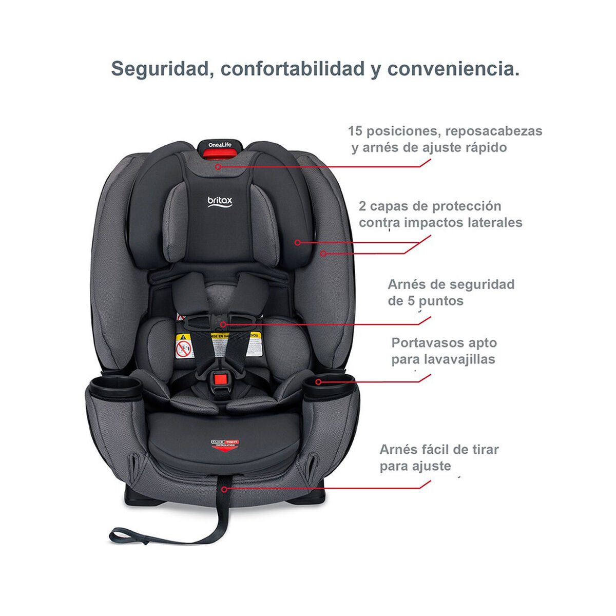 Silla de Auto Convertible One4Life Negro Britax