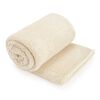 Frazada Sherpa Color Casanova 2 Plazas Crudo