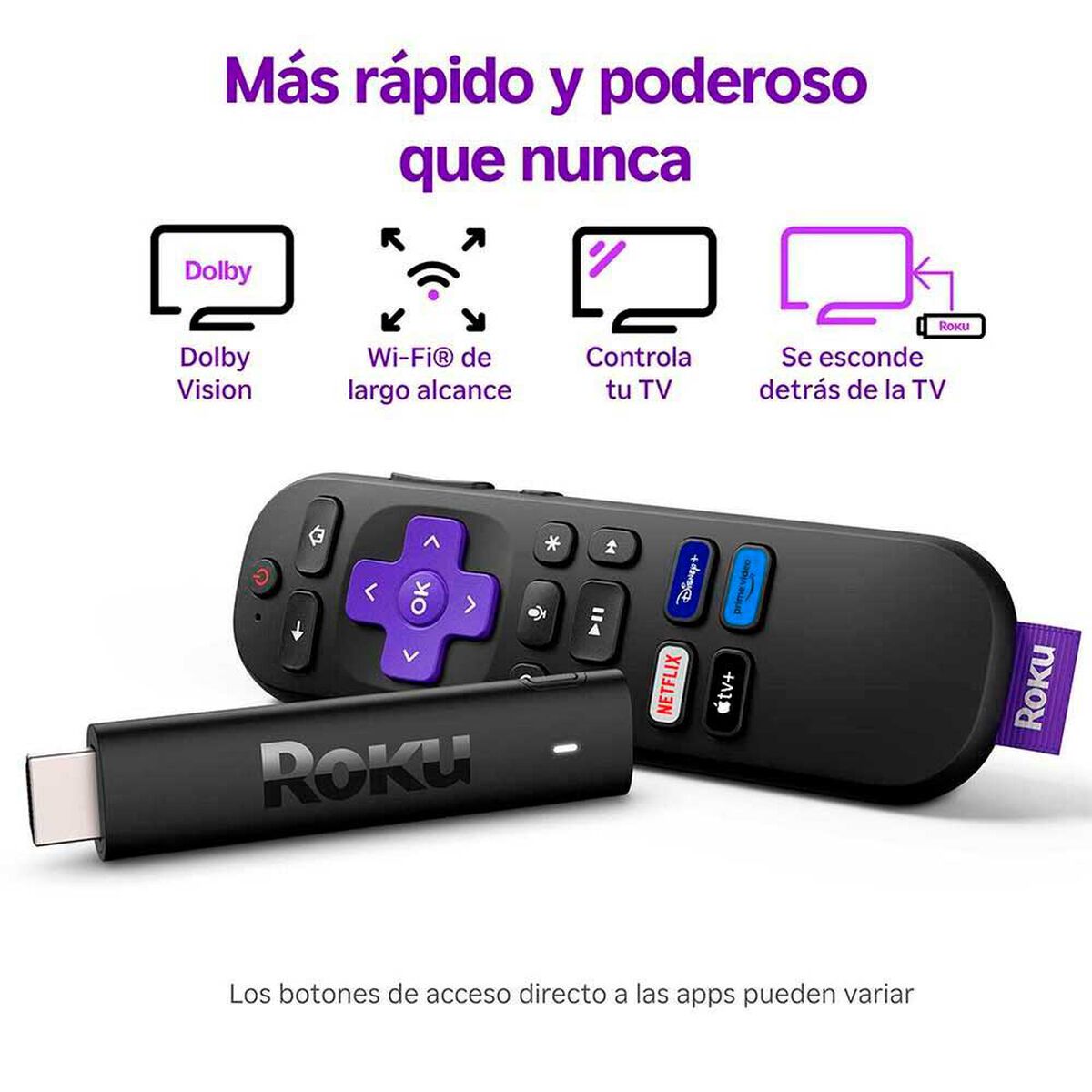 Reproductor Streaming Roku Stick+ 3810MX