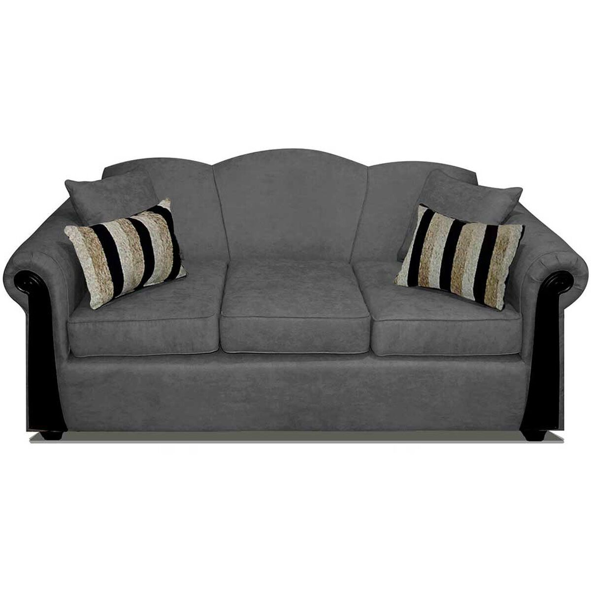 Juego de Living Elegant Michigan + Sitiales Tela 5 Cuerpos Gris