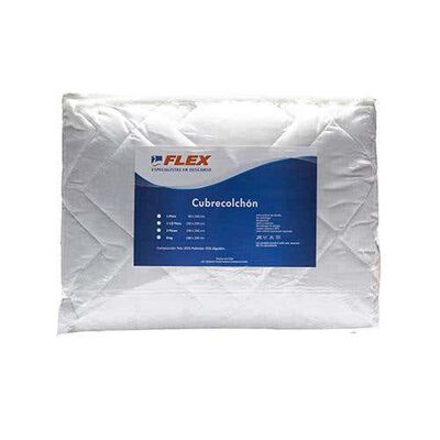 FLEX Cubrecolchón Flex 1 Plaza Blanco