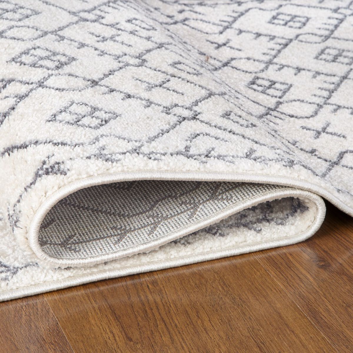 Alfombra de Pasillo Modalfo Florida 70 x 230 cm Blanco