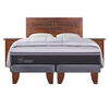 Cama Europea CIC Base Dividida King Ortopedic Advance + Respaldo + 2 Veladores Milan + 2 Almohadas + Plum&oacute;n