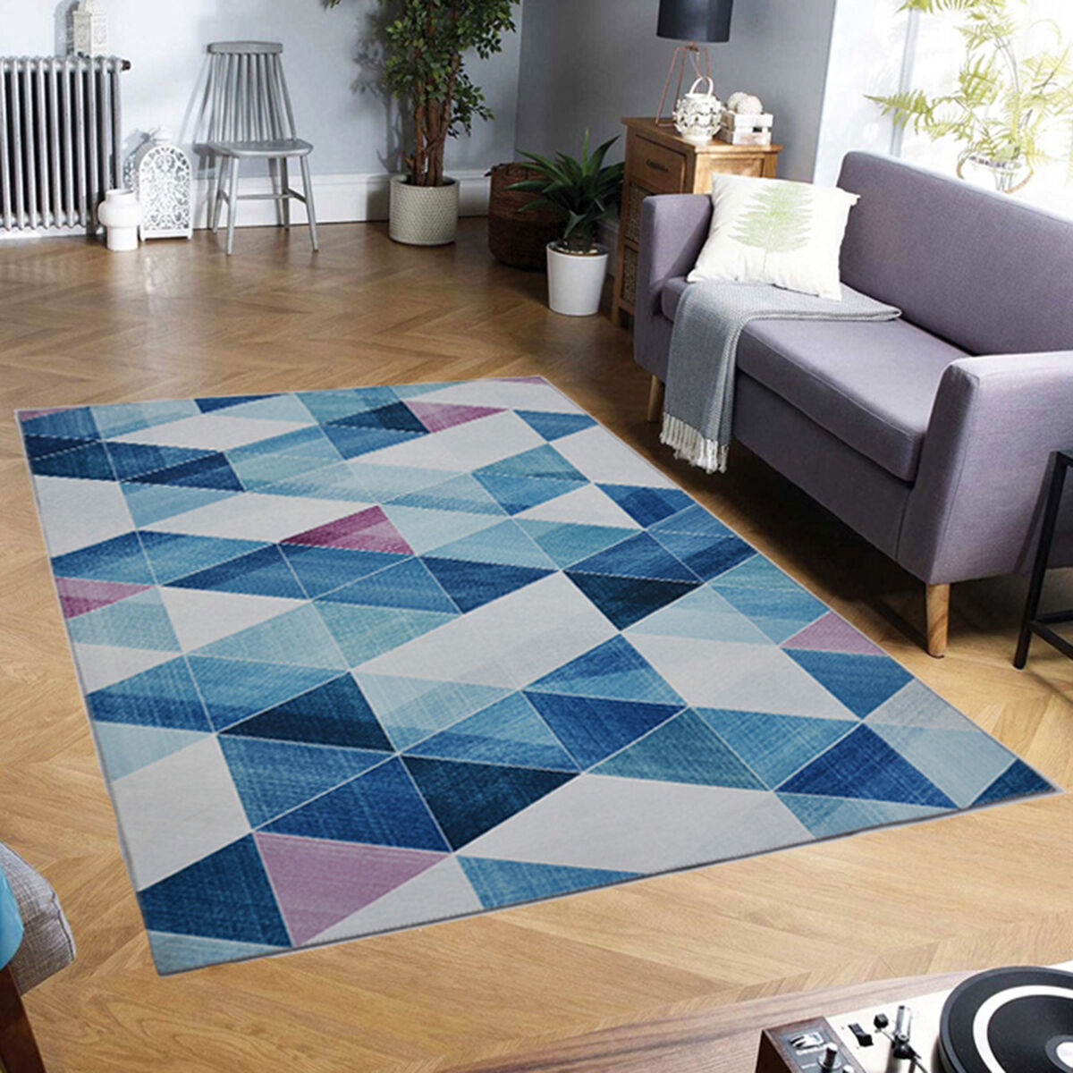 Alfombra Idetex Chenille Azul 200 x 280 cm