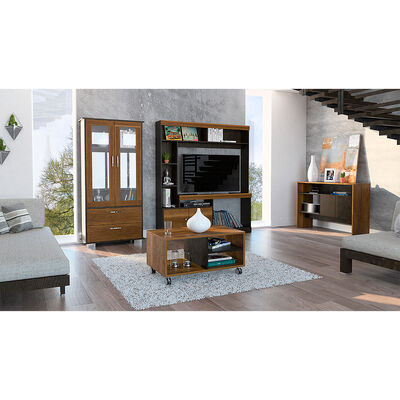 TUHOME Rack TV Hasta 58 + Vitrina + Arrimo + Mesa de Centro Classic Color TuHome
