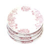 Set Platos Base Doral Flor 4 Piezas Cherry
