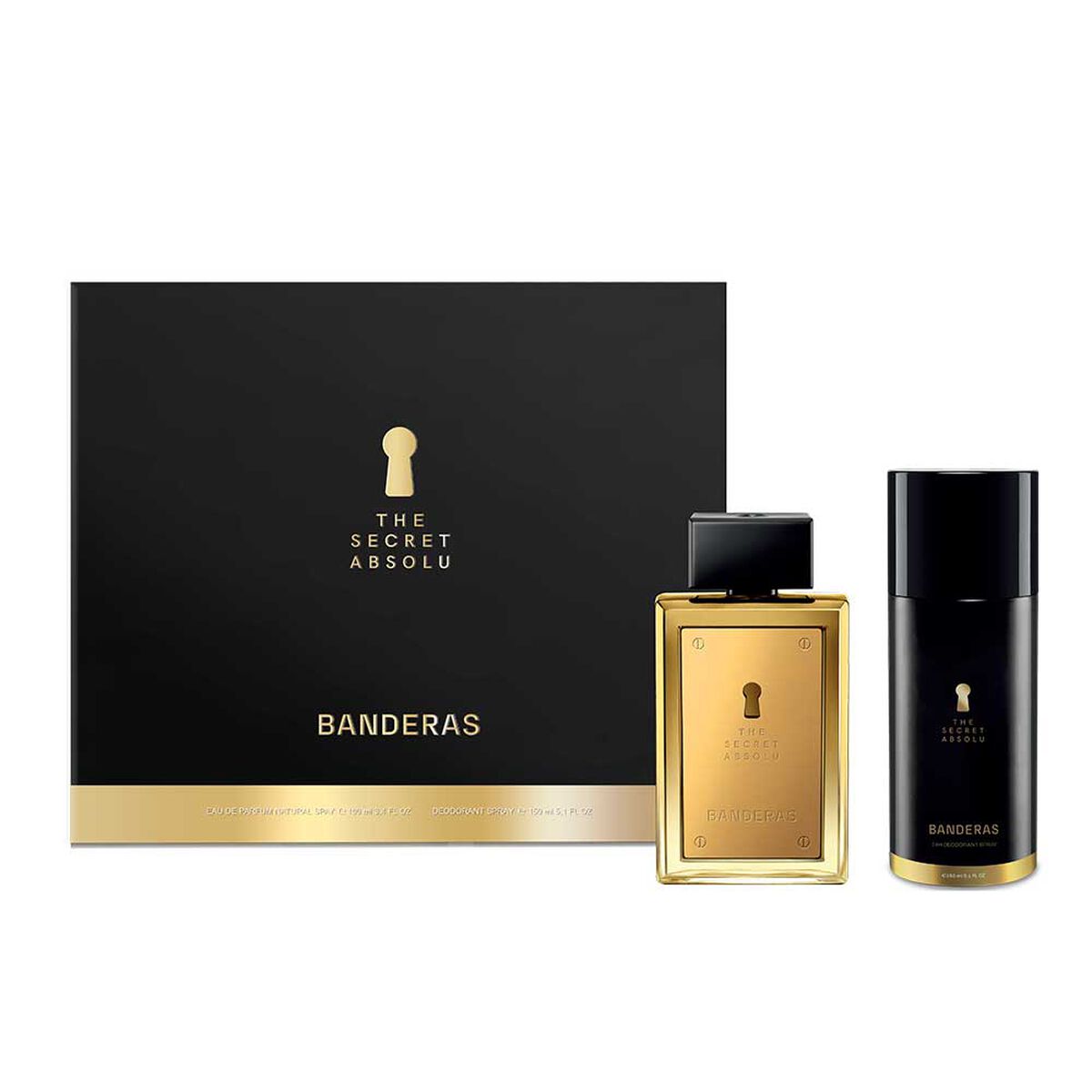 Set Perfume Antonio Banderas Hombre The Secret Absolu Eau de Parfum 100 ml + 24h Desodorante Spray 150 ml
