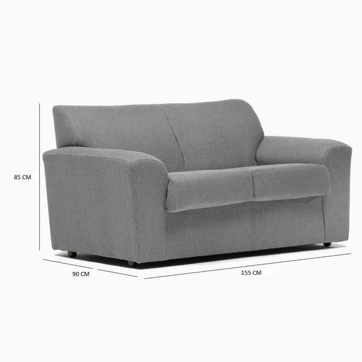 Sof&aacute; Cabsur Milan 2 Cuerpos Chenille Gris