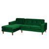Sofá Seccional Izquierdo Latam Home Salermo Tela Velvet 3 Cuerpos Verde