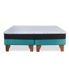 Cama Europea Latam Home 2 Plazas Zen Pro Turquesa