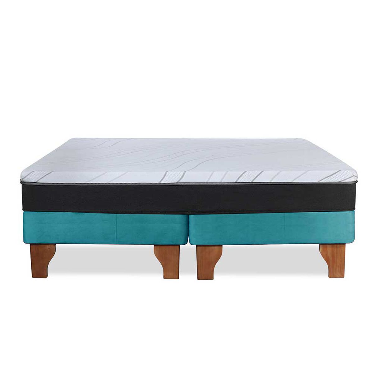 Cama Europea Latam Home 2 Plazas Zen Pro Turquesa
