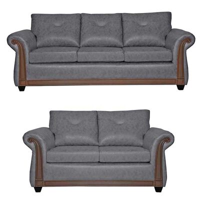 Juego de Living Black Factory Bristol 5 Cuerpos Gris