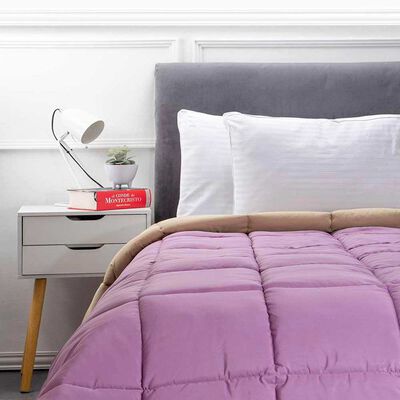 Plumón Bicolor Casanova 1,5 Plazas Liso Violeta Ocre