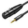 Cable De Audio M/H Plug 3.5Mm/Xlr 2M Blindado Negro Ugreen Av182