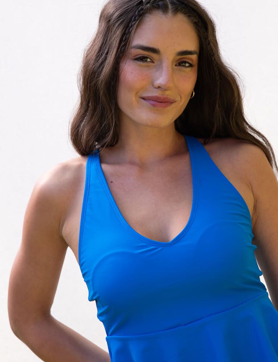 Traje de Baño Top Tankini Liso Mujer Icono