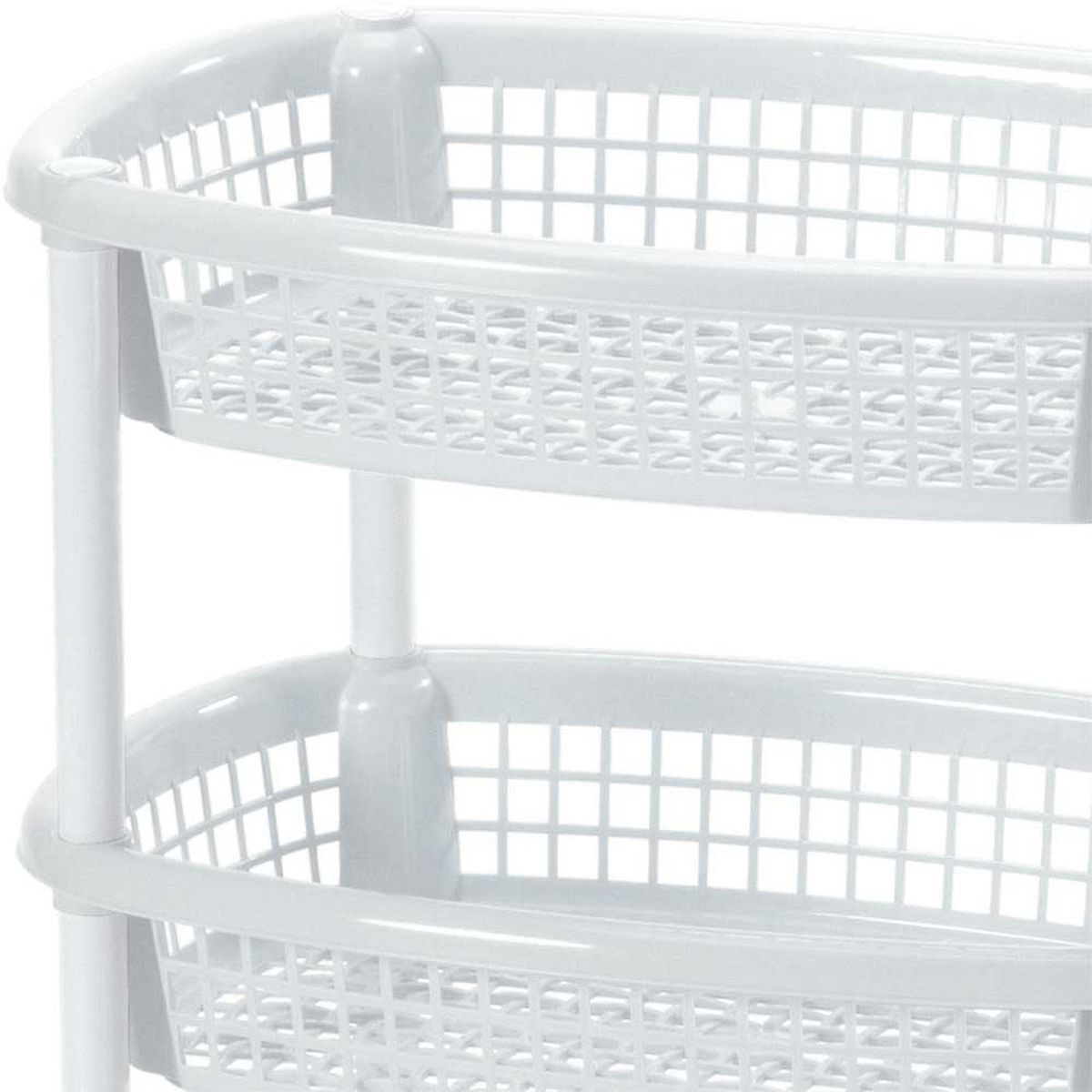 Canasta Movil Ovalada Rimax Blanco