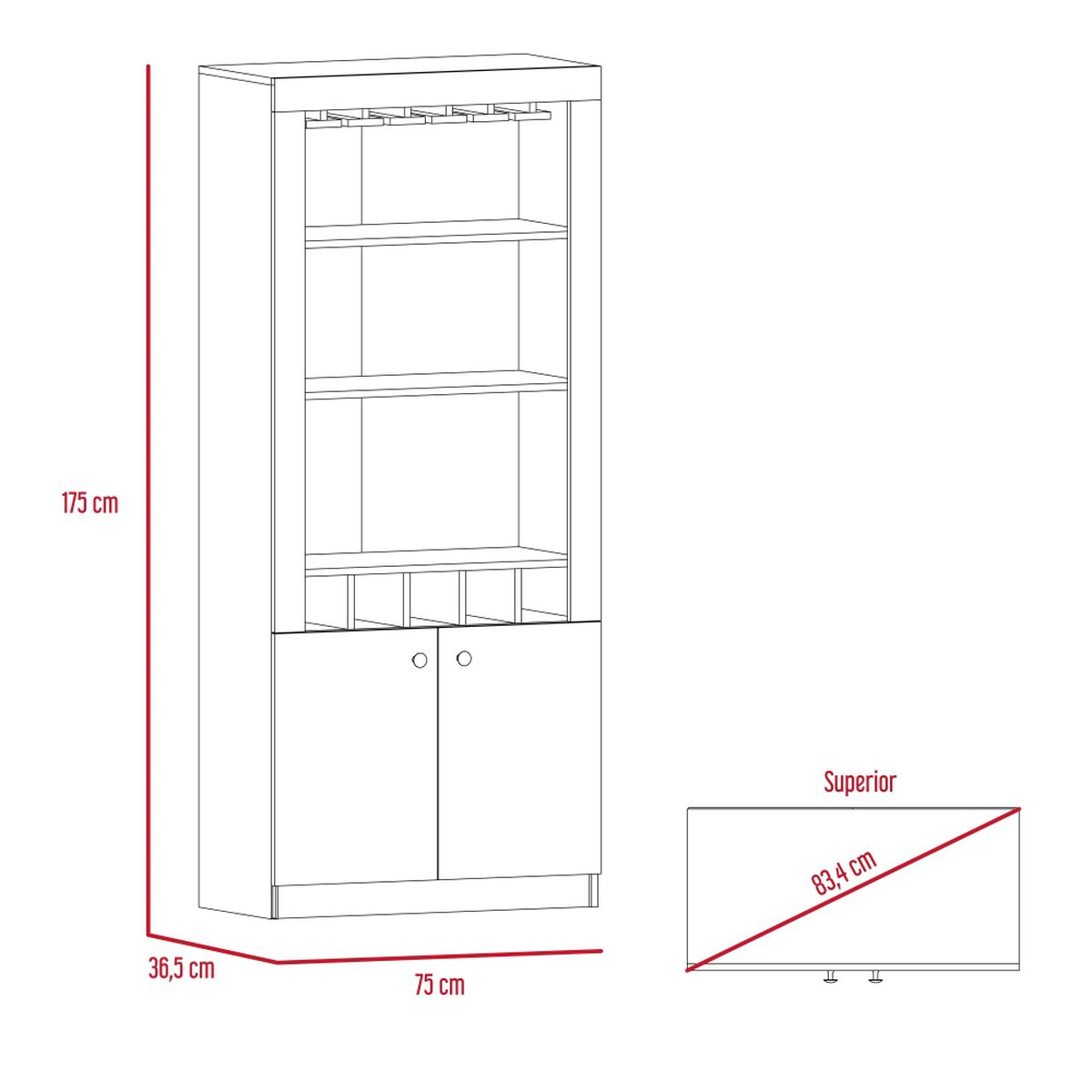 Mueble Bar TuHome Bellagio