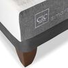 Cama Europea CIC Base Dividida 2 Plazas Balance + Respaldo Milan Mostaza