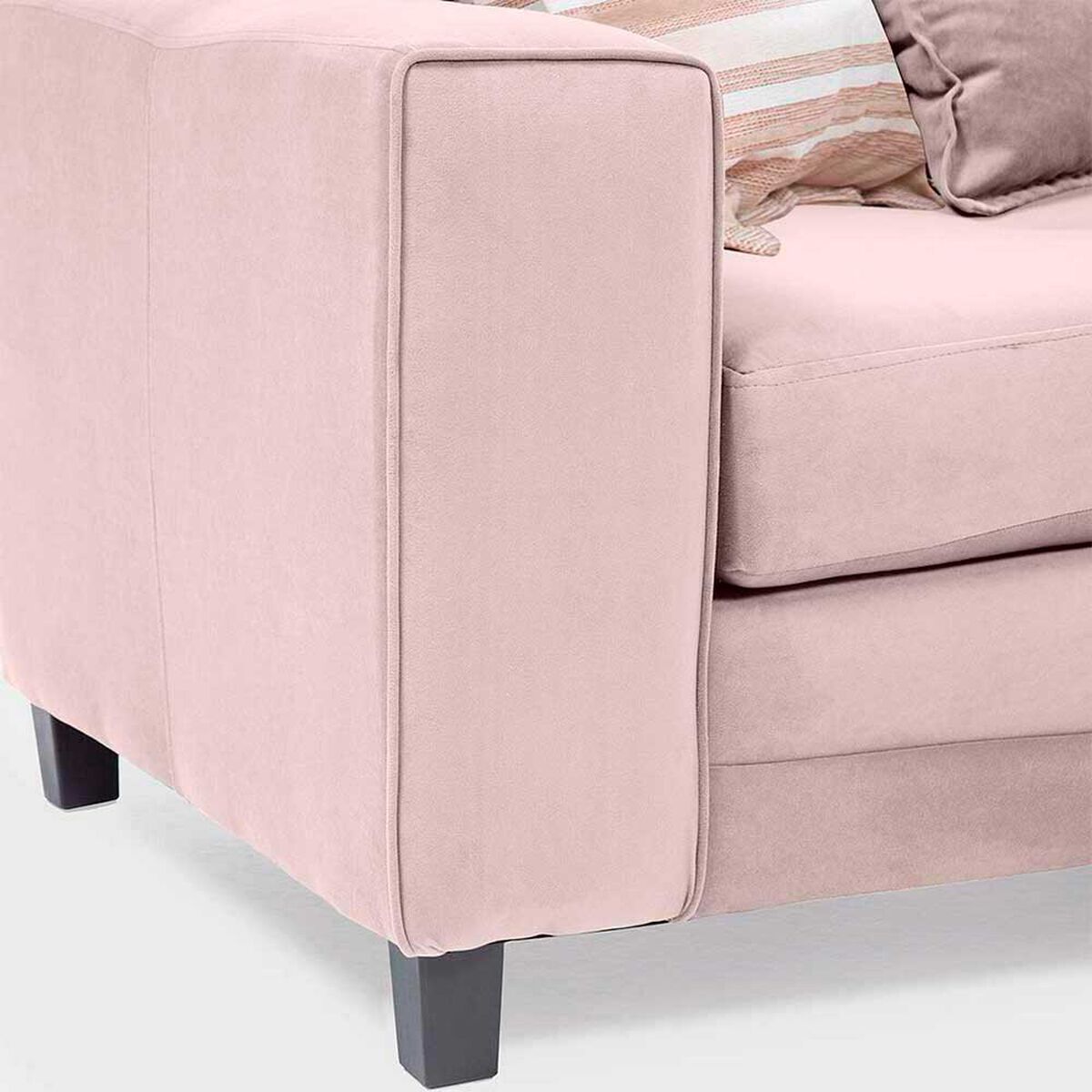 Sof&aacute; Seccional Derecho Living Factory Milan 3 Cuerpos Beige