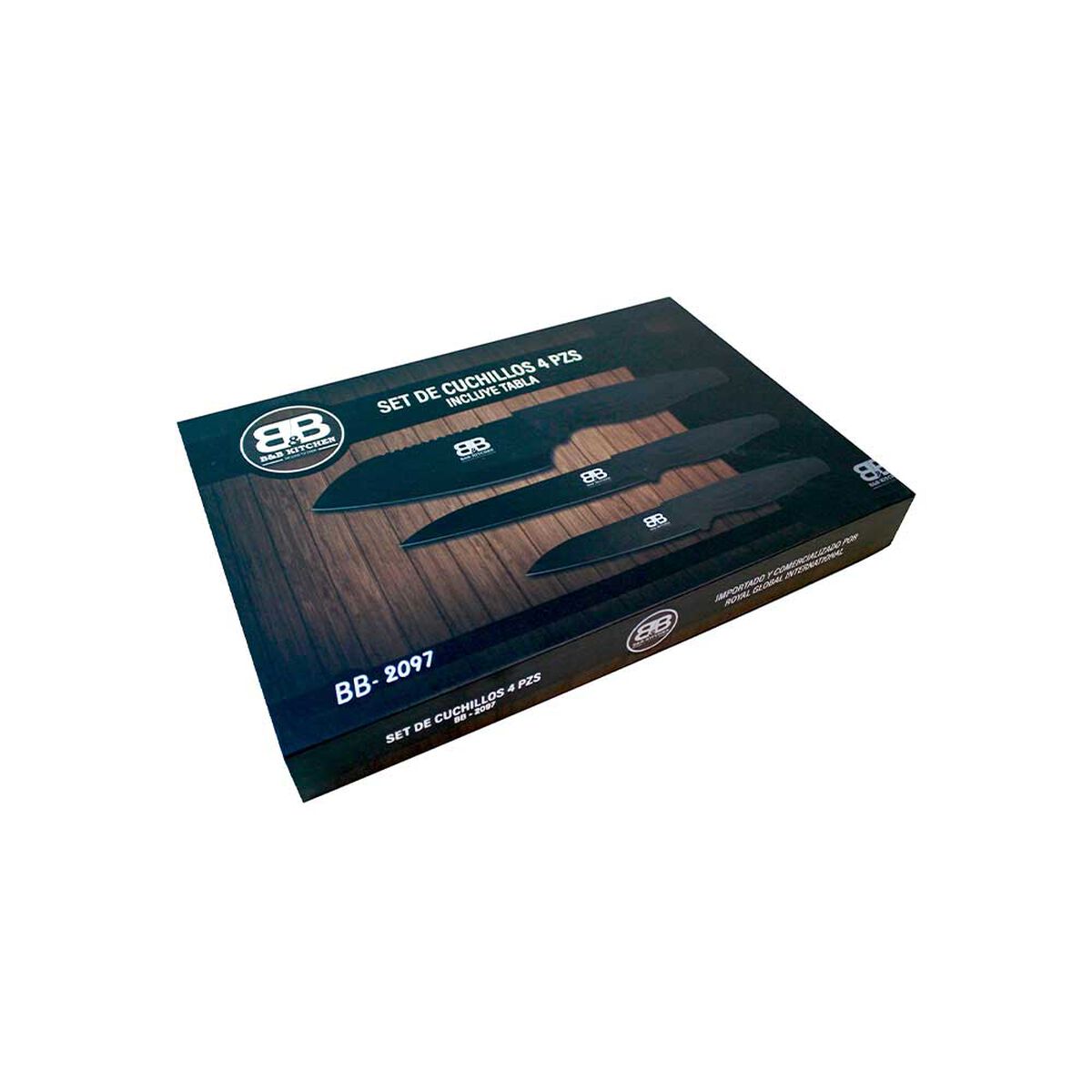 Set de Cuchillos BYB Kitchen 4 Piezas Negro