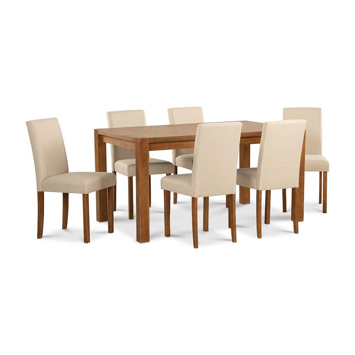 Juego de Comedor CIC Phoenix 6 Sillas Walnut