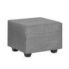 Juego de Living Diseño A&M Home Antonella Sofá 3 Cuerpos + Butaca 1 Cuerpo + Pouf 1 Cuerpo  Gris