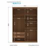 Clóset Onessta Buriti 4 Puertas 2 Cajones Jatoba Grafito
