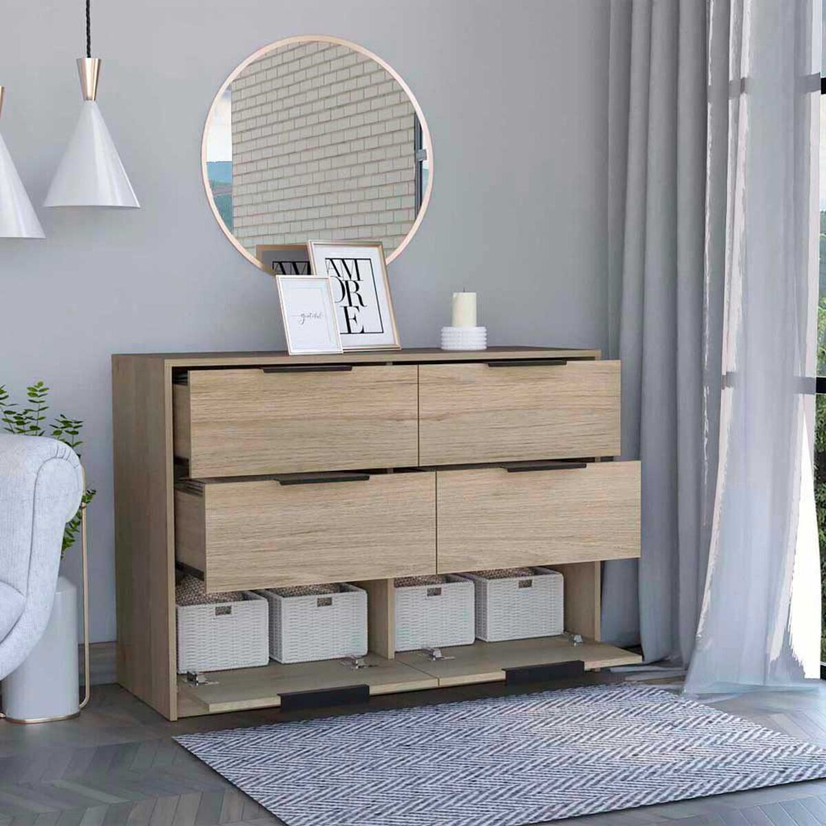 C&oacute;moda TuHome Kaia 4 Cajones