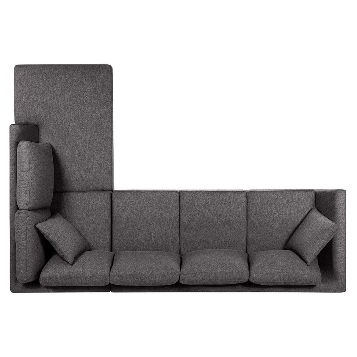 Sofá Seccional Derecho Rosen Carter 3-1 Cuerpos Charcoal