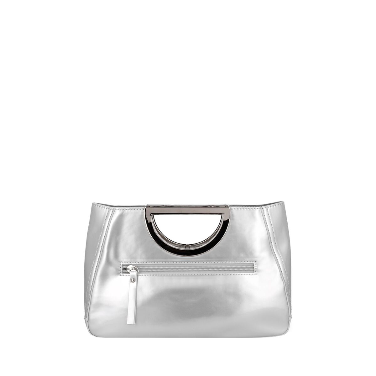 Cartera de Fiesta Secret Fete SC7 Mediana Plateada