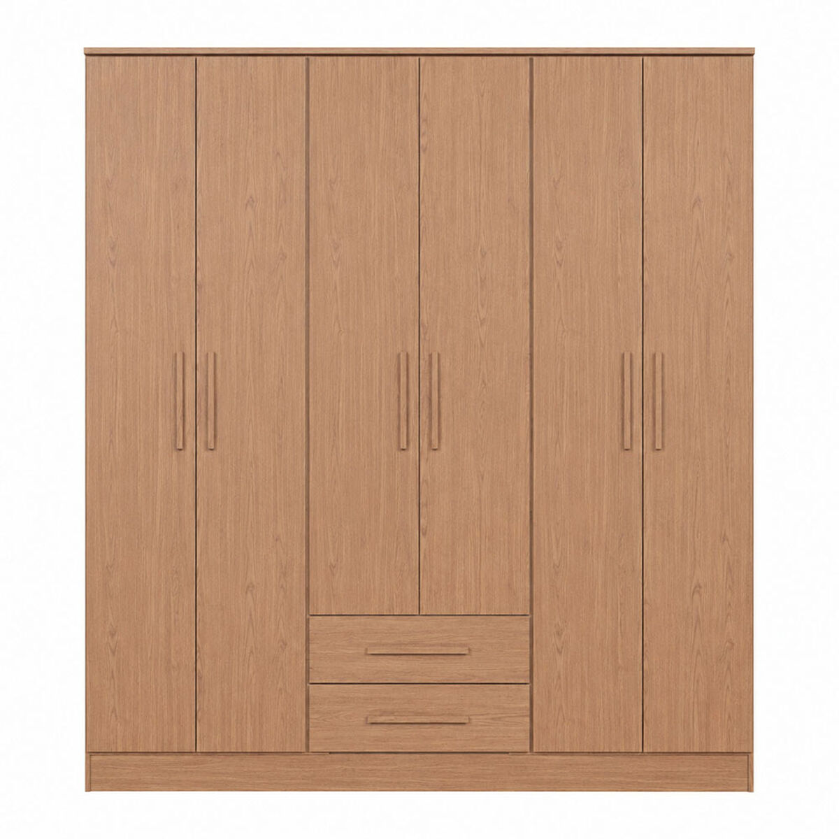 Closet Vekkahome Americano 6 Puertas 2 Cajones Caf&eacute;