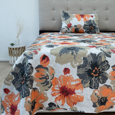Quilt Doral Hotpress Estampado 1,5 Plazas Acuarela