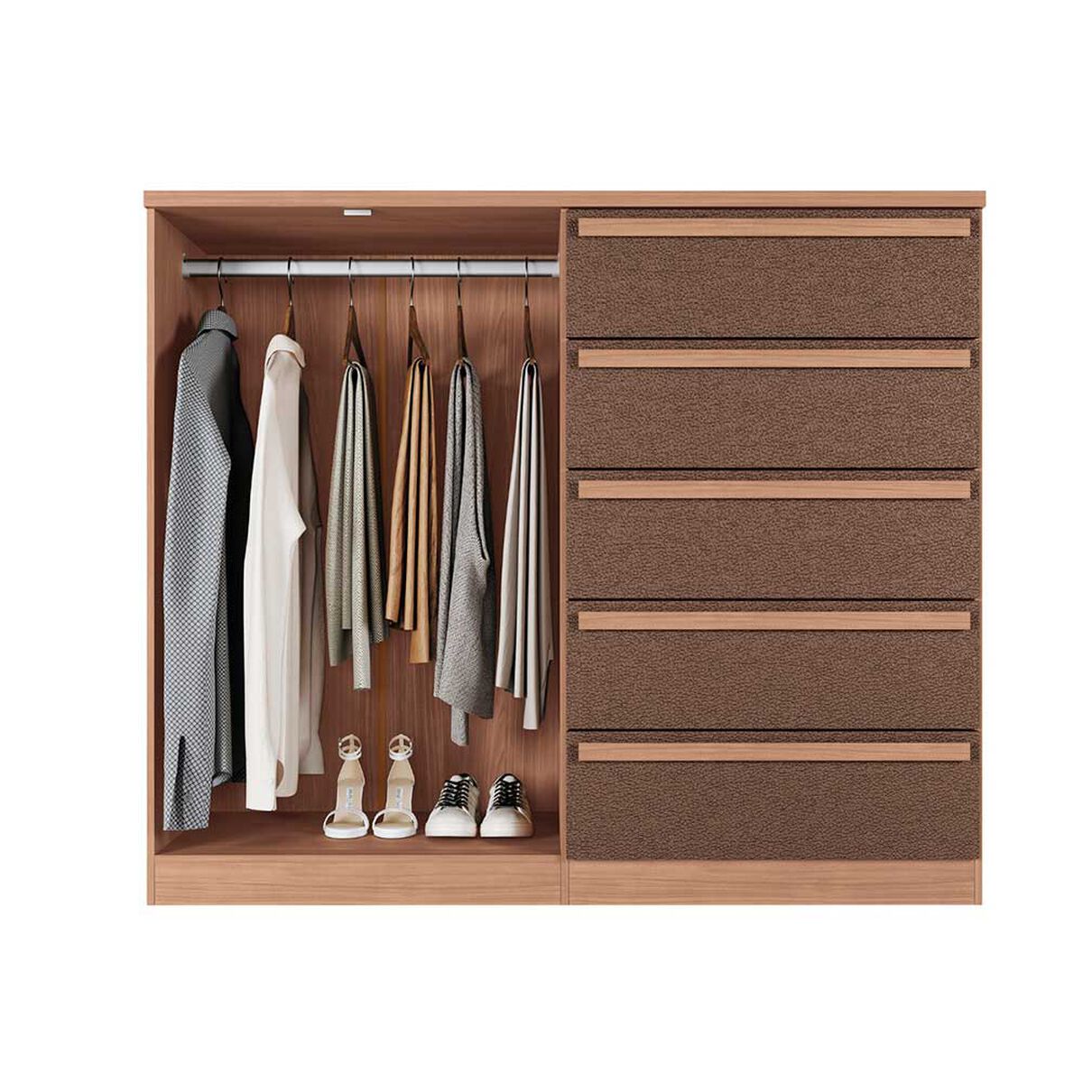 C&oacute;moda Onessta Malaga 5 Cajones 2 Puertas Terracota