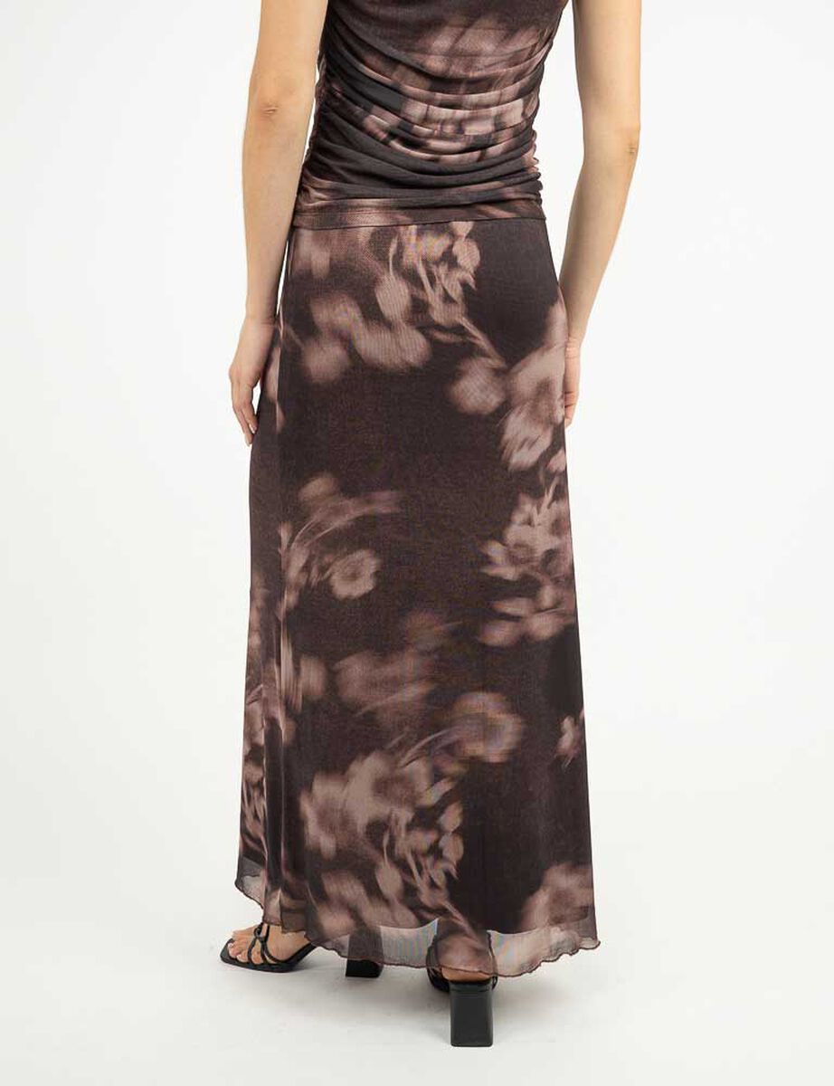 Falda Maxi Estampada Mujer Zibel