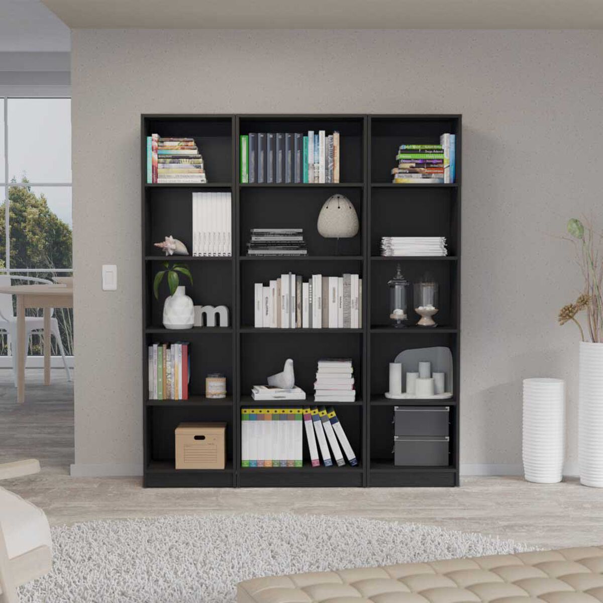 2 Estantes 45 cm + Estante 62 cm TuHome Home Wengue