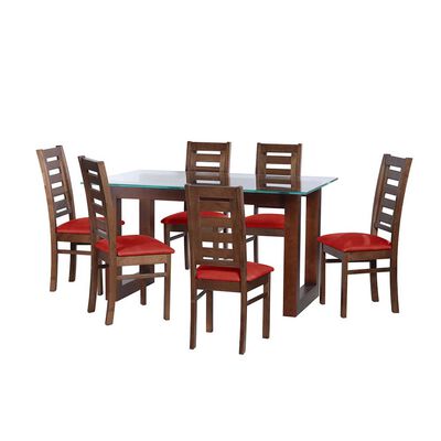 Juego de Comedor Latam Home Pamplona Salamanca 6 Sillas Cuero Negro