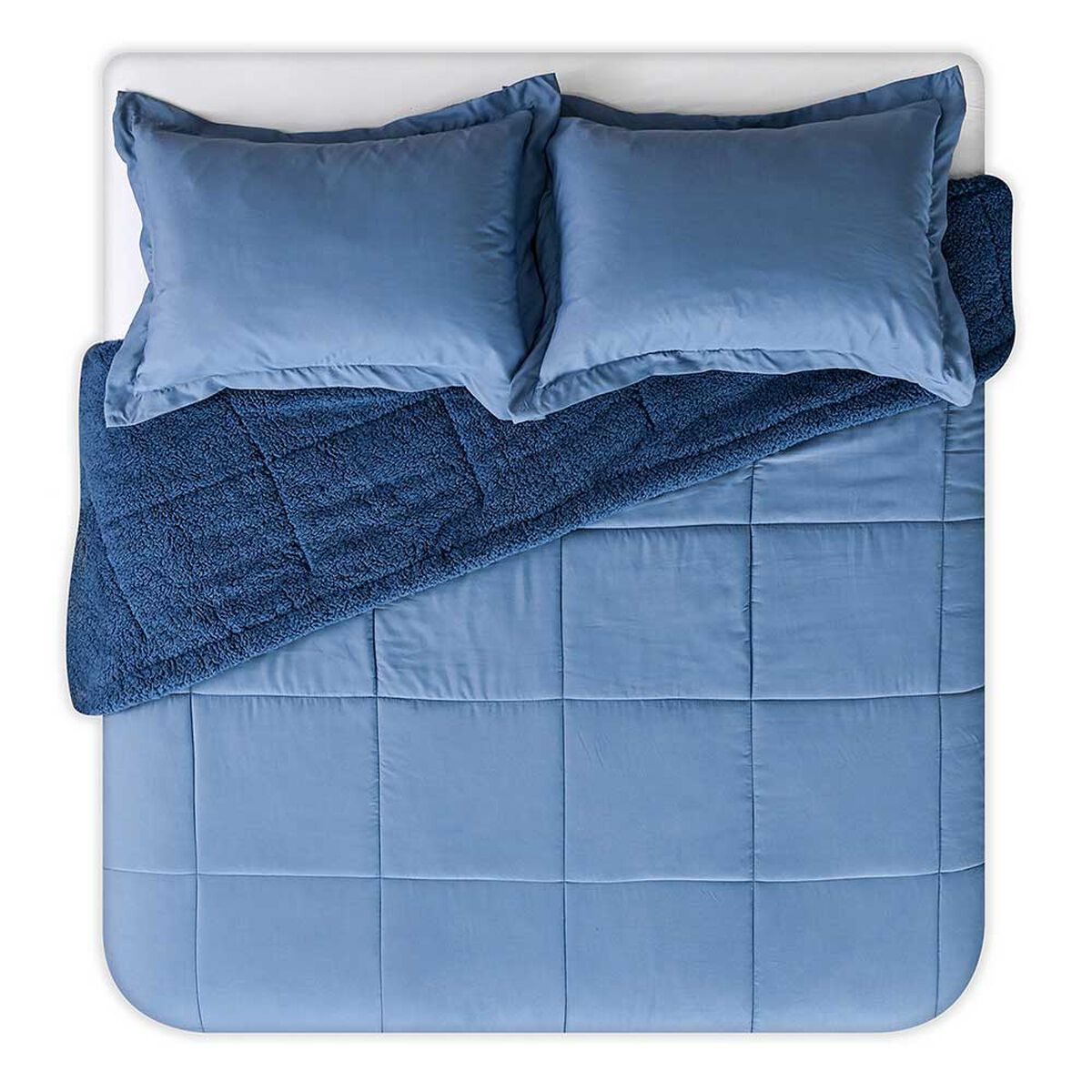 Plum&oacute;n Sherpa American Family 2 Plazas Rollo Azul