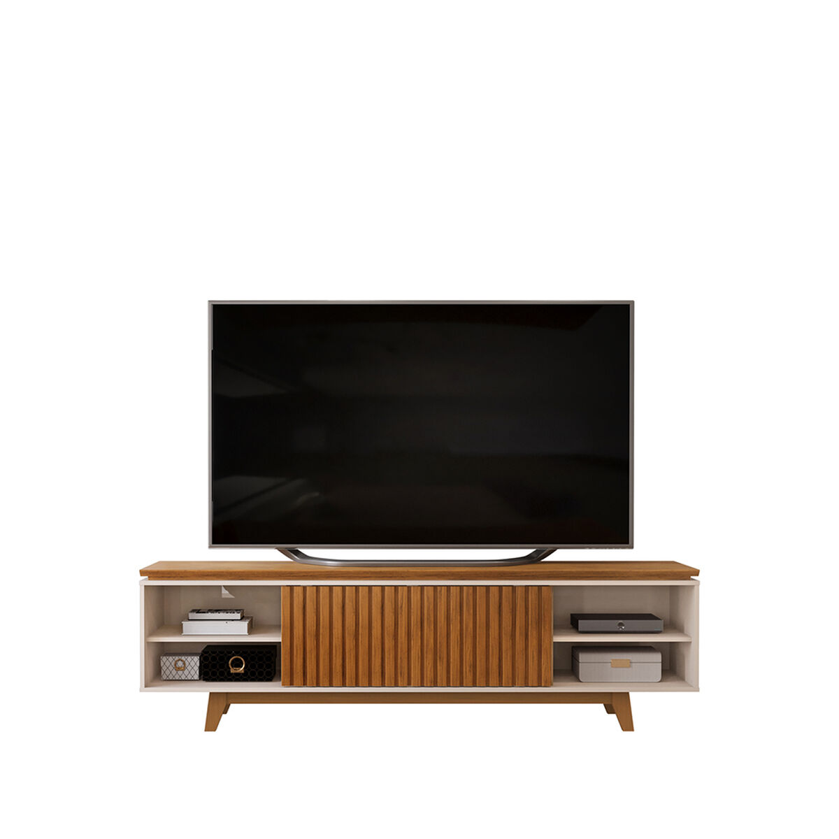 Rack TV Vekkahome Loren Hasta 75" Caf&eacute;