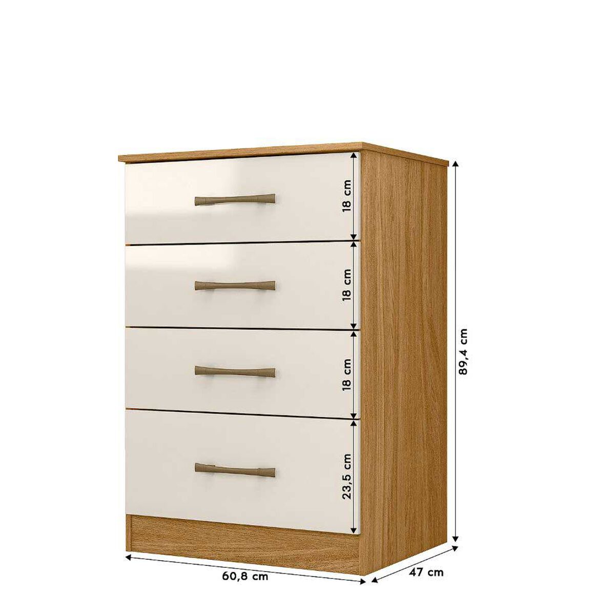 Comoda Amuv 4 Cajones Blanco