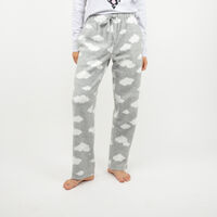 Pantalón de Pijama Mujer Icono Gris, Negro