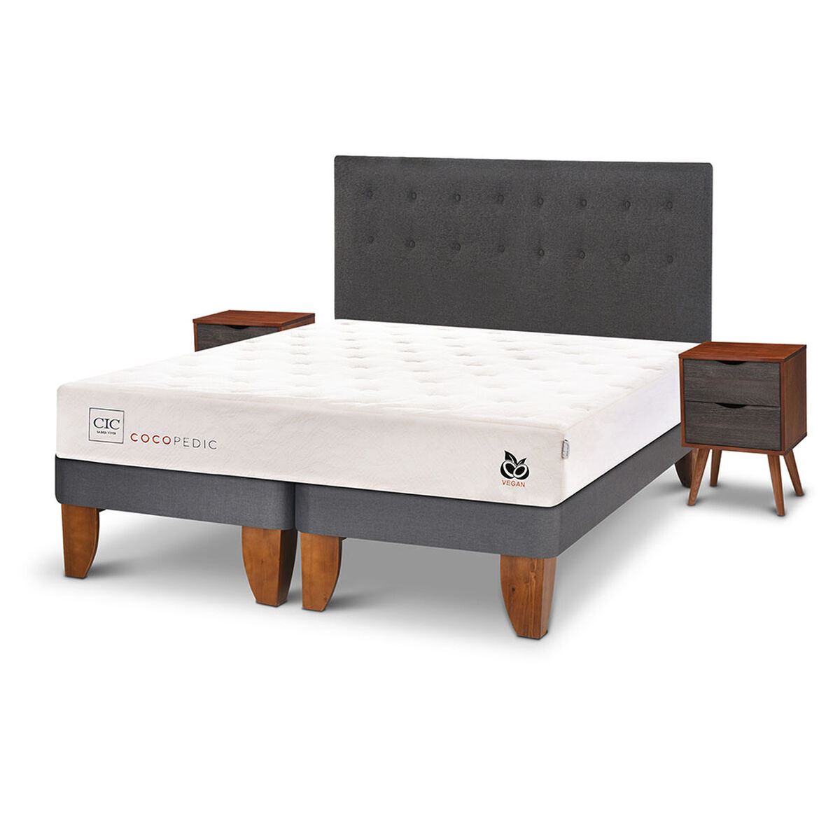 Cama Europea CIC Base Dividida King Cocopedic