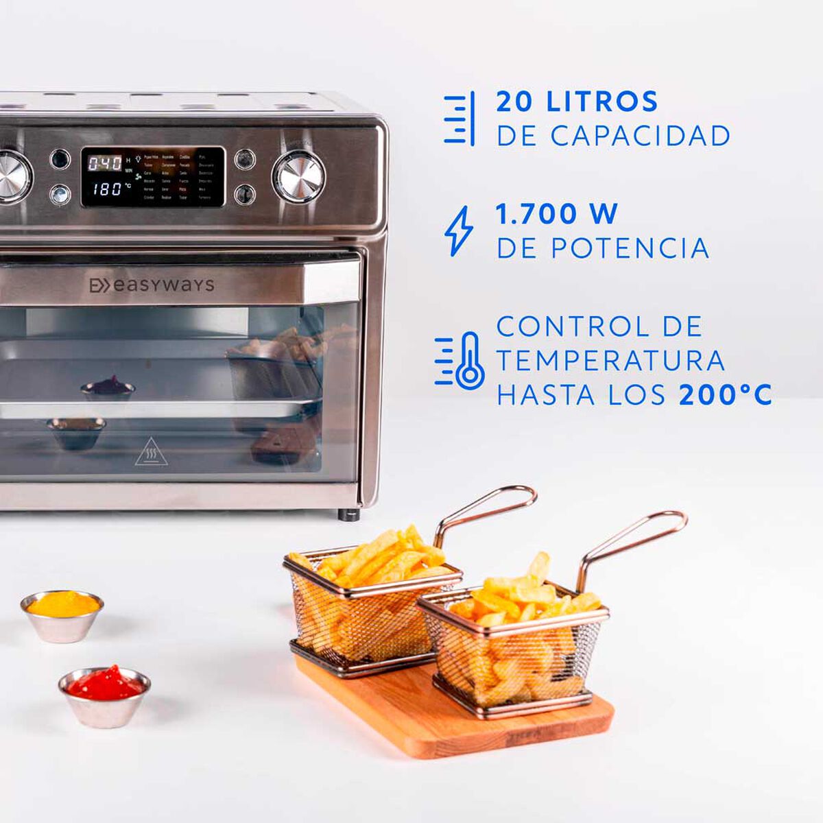 Freidora de Aire  Easyways Horno air fryer 20 lts.