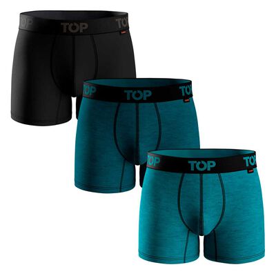 Imagen 1 del producto Pack 3 Bóxer Medio Algodón Hombre Top Color-5