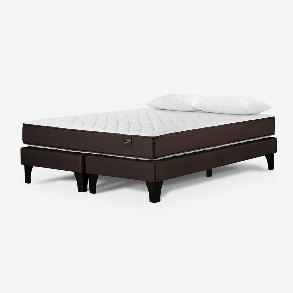 Cama Europea Rosen Base Dividida 2 Plazas Ergo T + 2 Almohadas Light Americana