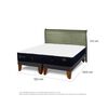 Cama Europea CIC Base Dividida 2 Plazas Premium + Respaldo Miro Olivo