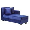Sofá Seccional Derecho Diseño A&M Home Maite 3 Cuerpos Azul