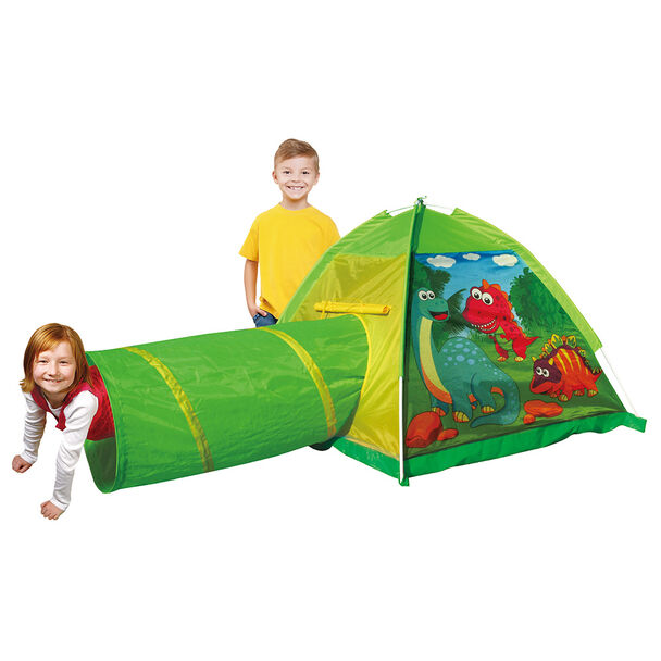 Tienda + Tunel Dinosaurio Verde Gamepower  170X112X94 cm
